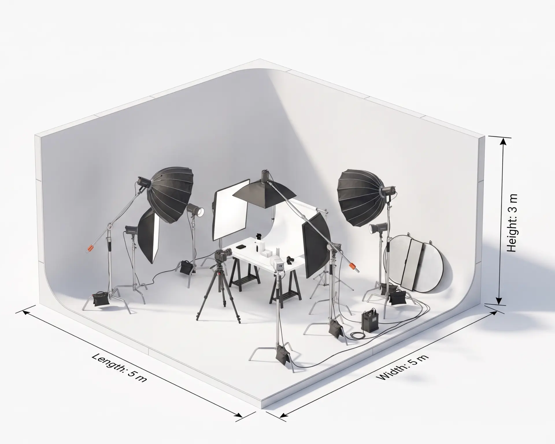 Seamless white cyclorama wall for product photography — view 5