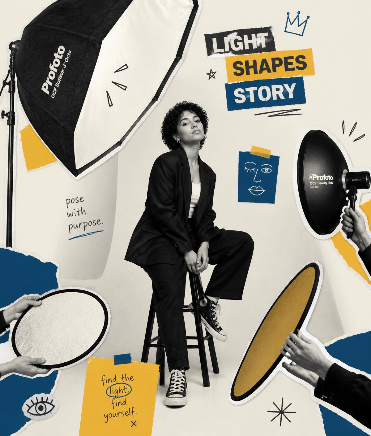 Modern creative studio with cyclorama and lighting